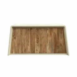 Buffet<Made in Meubles Buffet 3 portes en bois d'acacia et bois effet béton Dalva