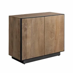 Buffet<Made in Meubles Buffet 2 portes en bois de manguier et métal Isil