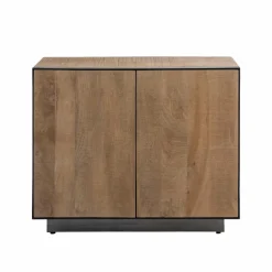 Buffet<Made in Meubles Buffet 2 portes en bois de manguier et métal Isil