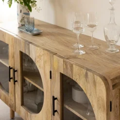 Buffet<Made in Meubles Buffet 3 portes en bois de manguier Nova