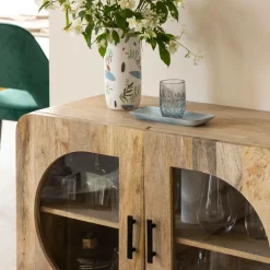 Buffet<Made in Meubles Buffet 3 portes en bois de manguier Nova