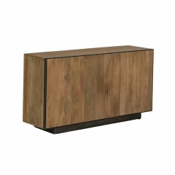 Buffet<Made in Meubles Buffet 3 portes en bois de manguier et métal Isil