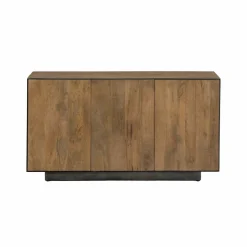 Buffet<Made in Meubles Buffet 3 portes en bois de manguier et métal Isil