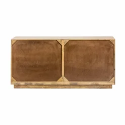 Buffet<Made in Meubles Buffet 4 portes en bois de manguier blanchi Alison