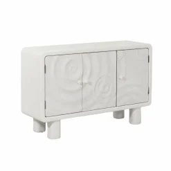 Buffet<Made in Meubles Buffet 3 portes en bois effet béton blanc Danaé