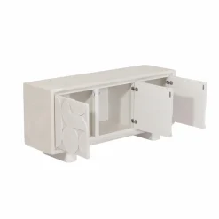 Buffet<Made in Meubles Buffet 3 portes en bois effet béton blanc Danaé