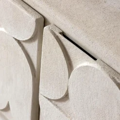 Buffet<Made in Meubles Buffet 3 portes en bois effet béton blanc Danaé