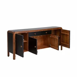 Buffet<Made in Meubles Buffet arrondi en bois de manguier Romy