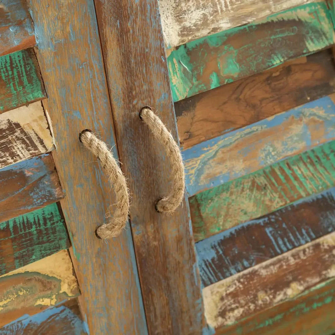 Buffet<Made in Meubles Buffet d'angle en bois coloré Ethnik