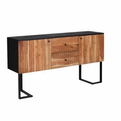 Buffet<Made in Meubles Buffet en bois d'acacia et métal Pippa