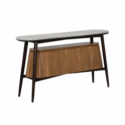 Buffet<Made in Meubles Buffet en bois d'acacia et marbre Simon