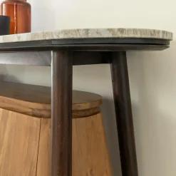 Buffet<Made in Meubles Buffet en bois d'acacia et marbre Simon