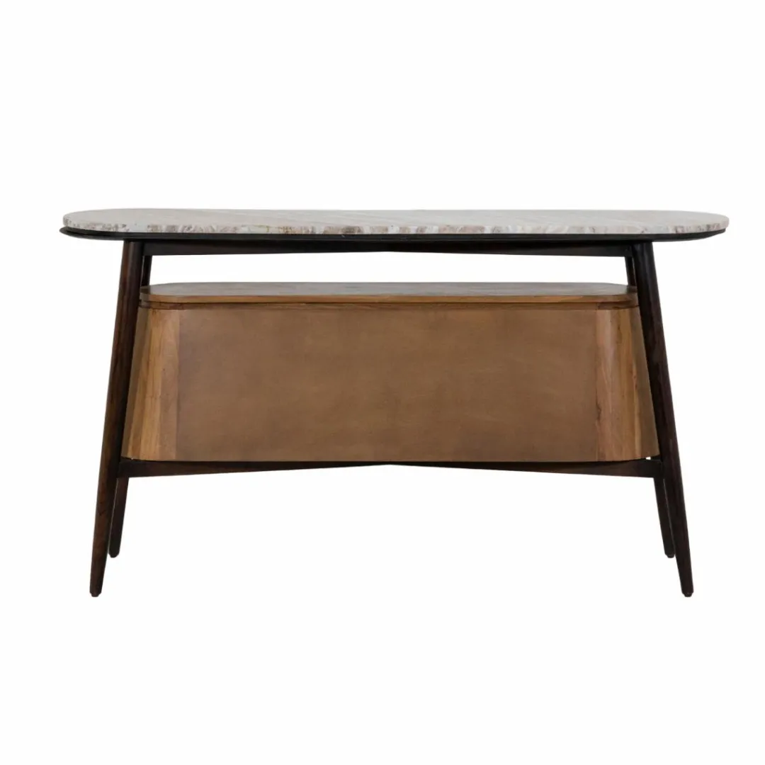 Buffet<Made in Meubles Buffet en bois d'acacia et marbre Simon