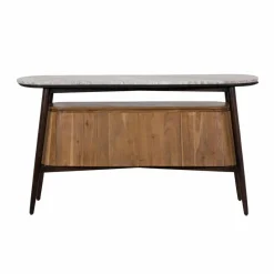 Buffet<Made in Meubles Buffet en bois d'acacia et marbre Simon