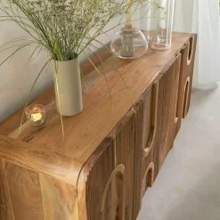 Buffet|Meuble Sous Vasque<Made in Meubles Buffet en bois d'acacia foncé Tilio