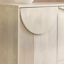 Buffet<Made in Meubles Buffet en bois de manguier blanchi Miliam