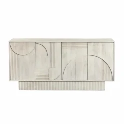 Buffet<Made in Meubles Buffet en bois de manguier blanchi Miliam