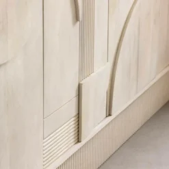 Buffet<Made in Meubles Buffet en bois de manguier blanchi Miliam