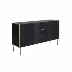 Buffet<Made in Meubles Buffet en bois de manguier et métal doré Ange