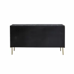 Buffet<Made in Meubles Buffet en bois de manguier et métal doré Ange