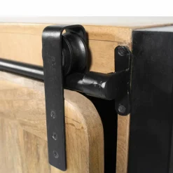 Buffet<Made in Meubles Buffet en bois de manguier avec porte coulissante New-York