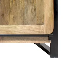 Buffet<Made in Meubles Buffet en bois de manguier avec porte coulissante New-York