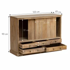 Buffet<Made in Meubles Buffet en bois de manguier Liora