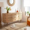 Buffet<Made in Meubles Buffet en bois de manguier et cannage Palma