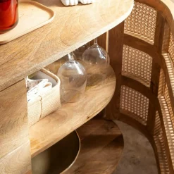 Buffet<Made in Meubles Buffet en bois de manguier et cannage Palma