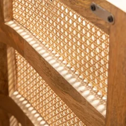 Buffet<Made in Meubles Buffet en bois de manguier et cannage Palma