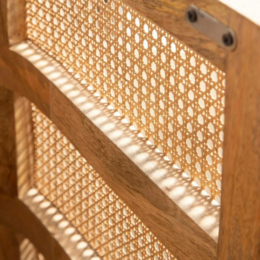 Buffet<Made in Meubles Buffet en bois de manguier et cannage Palma