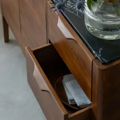 Buffet<Made in Meubles Buffet en bois de manguier et marbre noir Roch