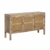 Buffet<Made in Meubles Buffet en bois de manguier et cannage Julietta