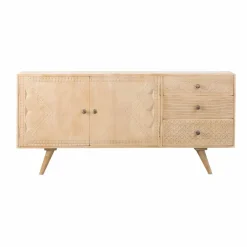 Buffet<Made in Meubles Buffet en bois de manguier blanchi Kamila