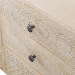 Buffet<Made in Meubles Buffet en bois de manguier blanchi Kamila