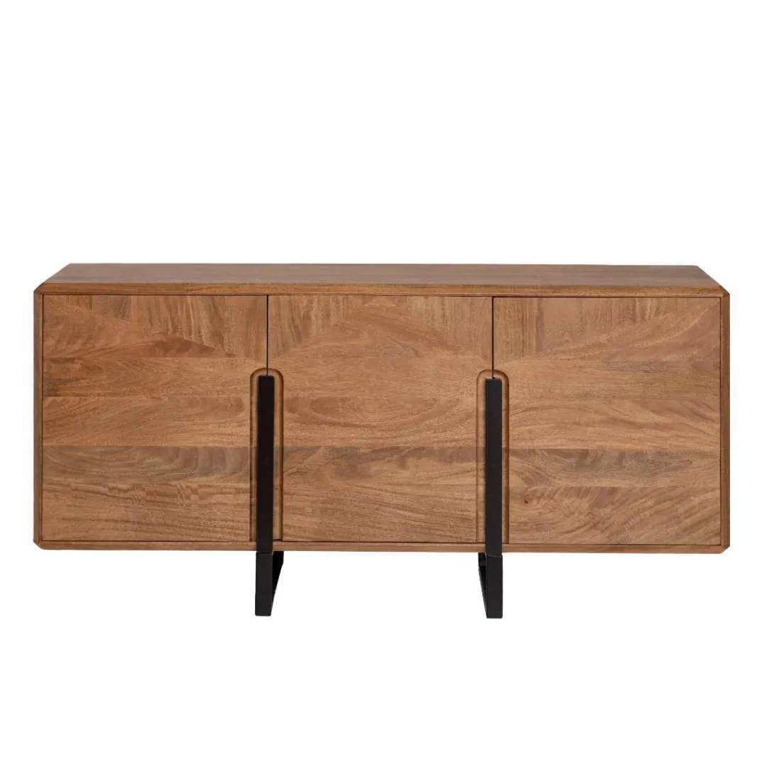 Buffet<Made in Meubles Buffet en bois de manguier et métal Eglantine