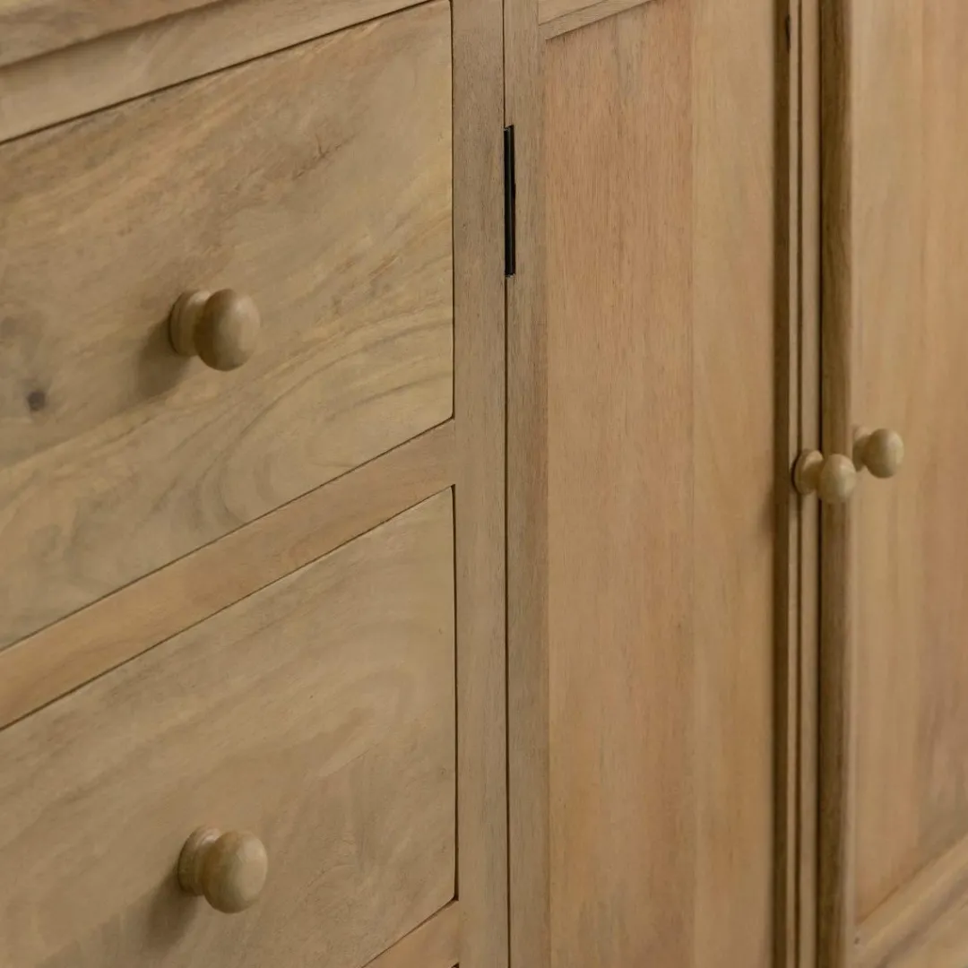 Buffet|Meuble Sous Vasque<Made in Meubles Buffet en bois de manguier blanchi Ronan