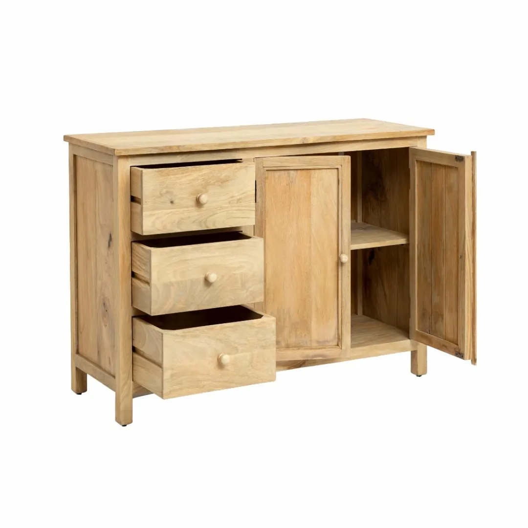 Buffet|Meuble Sous Vasque<Made in Meubles Buffet en bois de manguier blanchi Ronan