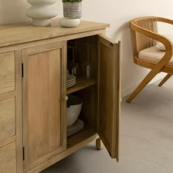 Buffet|Meuble Sous Vasque<Made in Meubles Buffet en bois de manguier blanchi Ronan