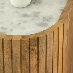 Buffet<Made in Meubles Buffet en bois de manguier et marbre Adler