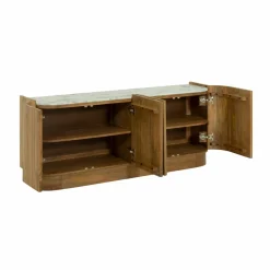Buffet<Made in Meubles Buffet en bois de manguier et marbre Adler