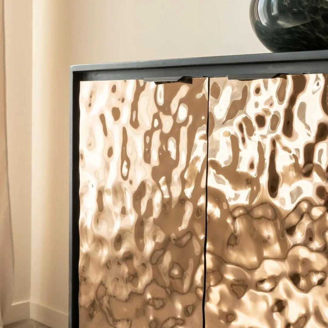 Buffet<Made in Meubles Buffet en bois de manguier et métal Nebula