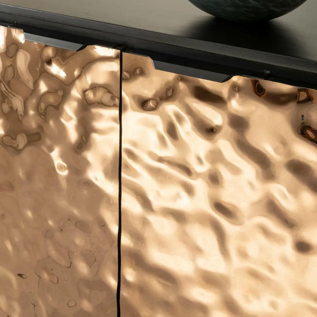 Buffet<Made in Meubles Buffet en bois de manguier et métal Nebula