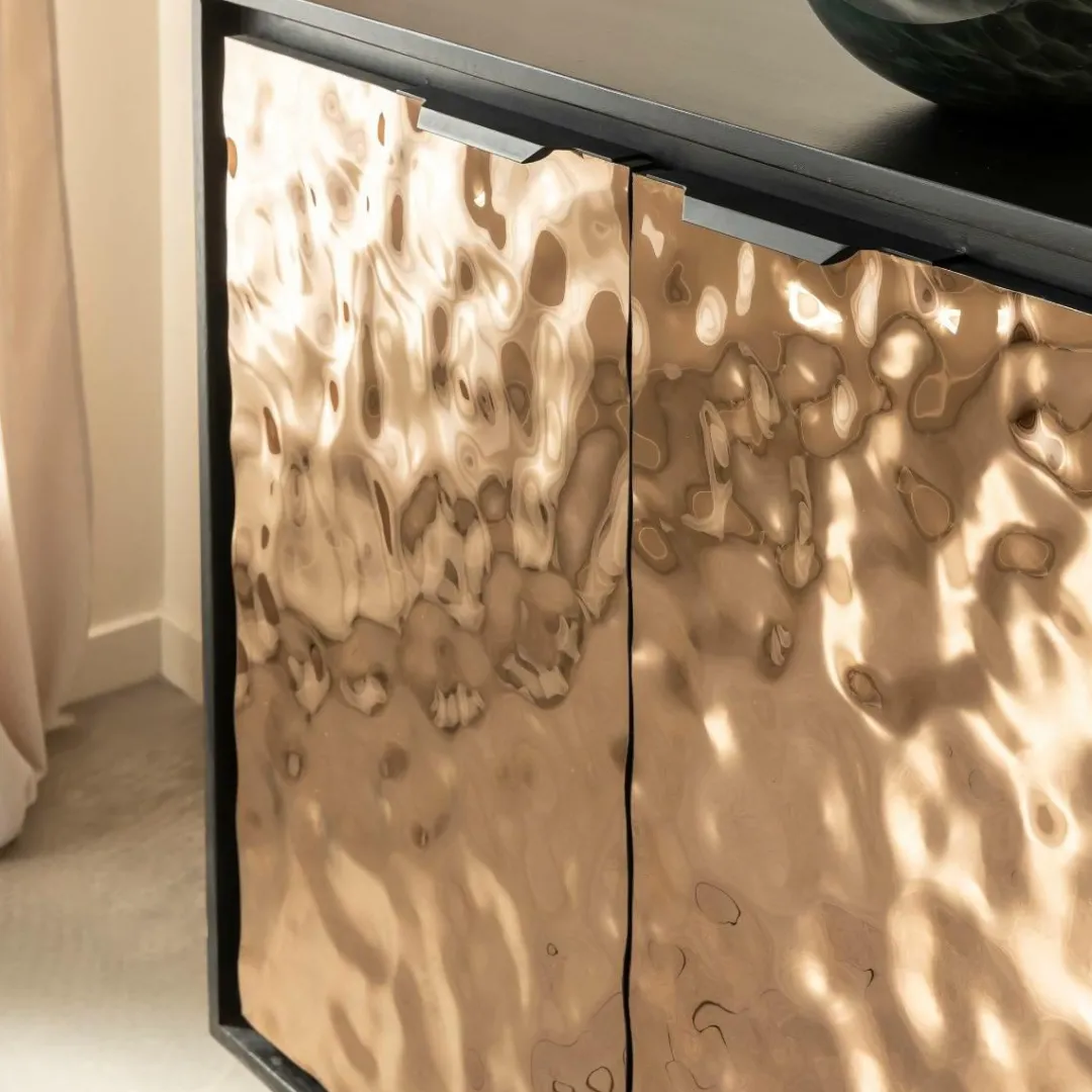 Buffet<Made in Meubles Buffet en bois de manguier et métal Nebula