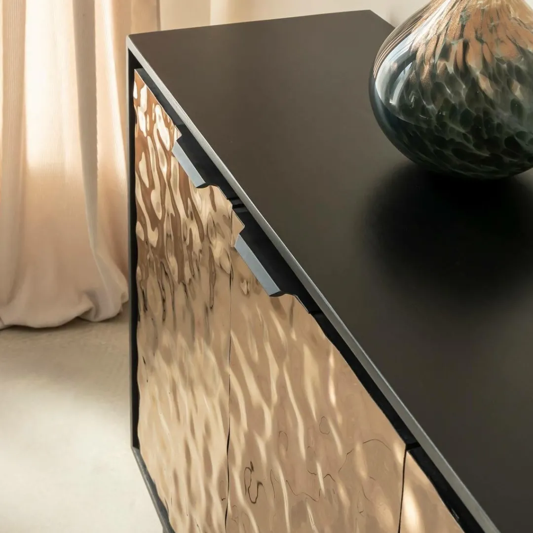 Buffet<Made in Meubles Buffet en bois de manguier et métal Nebula