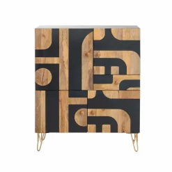 Buffet<Made in Meubles Buffet en bois de manguier et métal Colombine