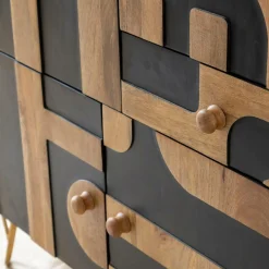 Buffet<Made in Meubles Buffet en bois de manguier et métal Colombine