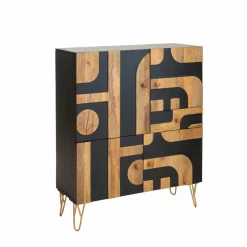 Buffet<Made in Meubles Buffet en bois de manguier et métal Colombine