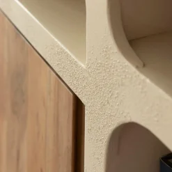 Buffet<Made in Meubles Buffet en bois effet béton et bois d'acacia Dalva