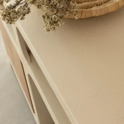 Buffet<Made in Meubles Buffet en bois effet béton et bois d'acacia Dalva